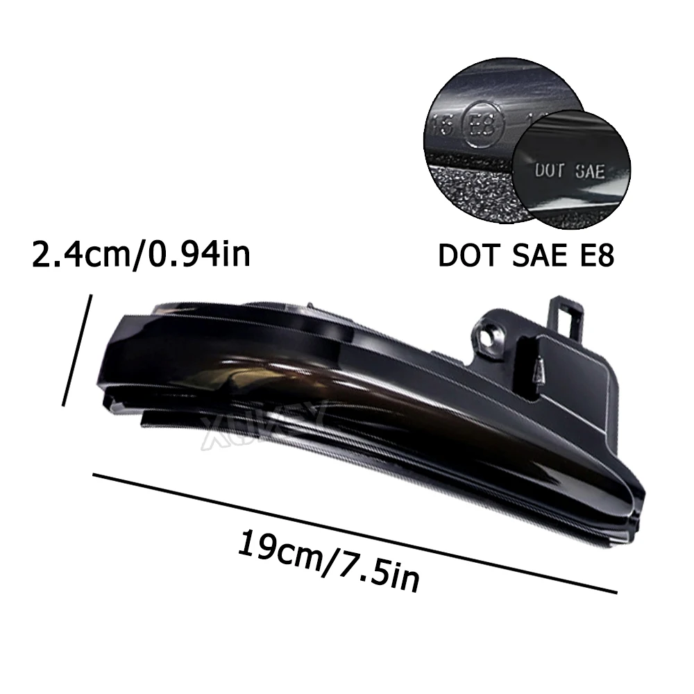 LED Smoked Amber Sequential Turn Signal Light Side Mirror Indicator For Toyota Tacoma 16-22 RAV4 19-23 Sienna Alphard Highlander