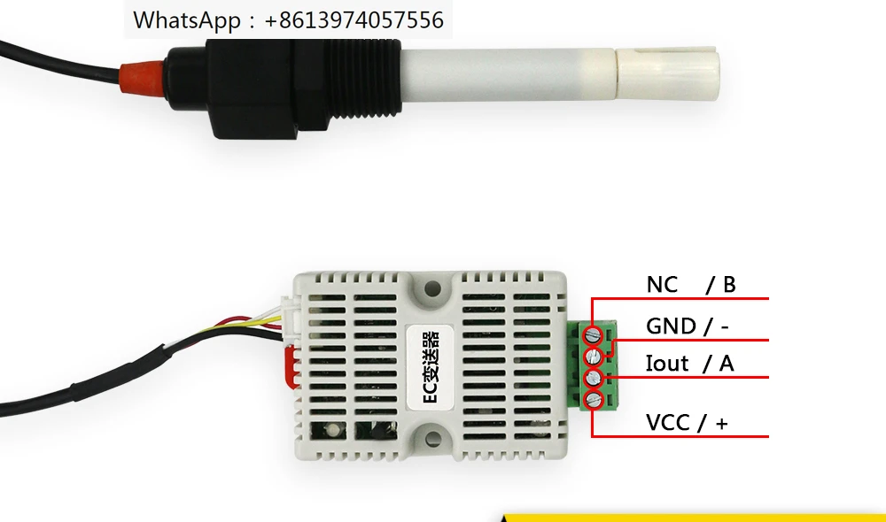 Conductivity transmitter EC value detection TDS sensor module RS485 voltage 4-20mA online water quality monitoring