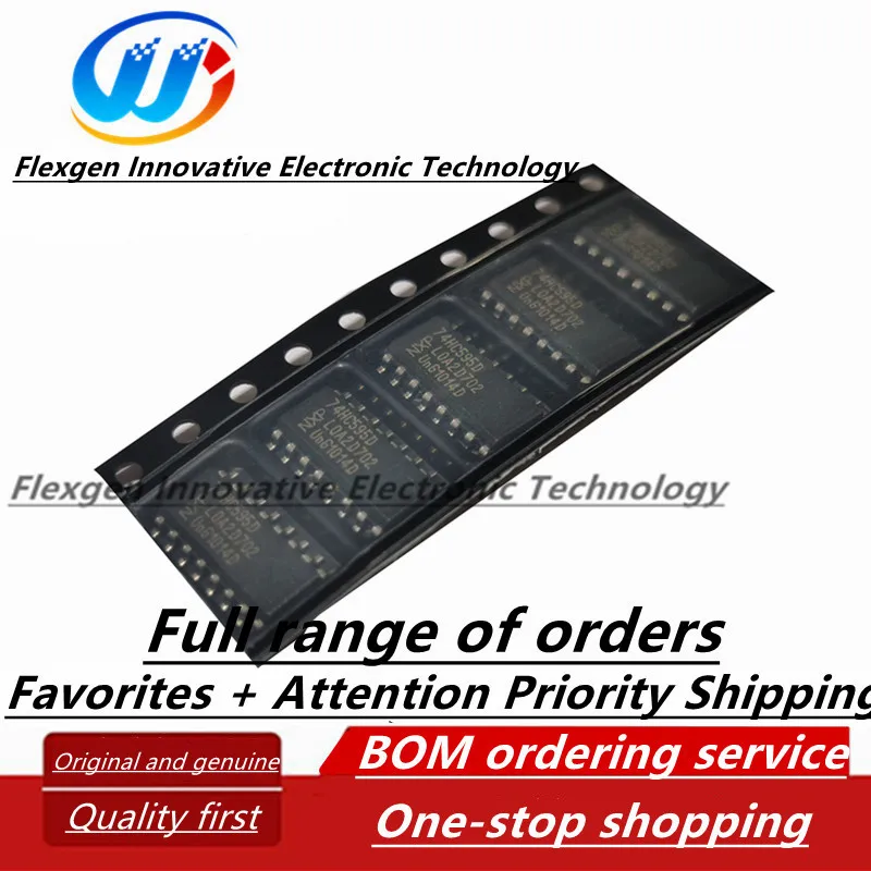 Buy a 10-shot 74HC595D, 118 SOIC-16 8-bit serial or parallel output shift register