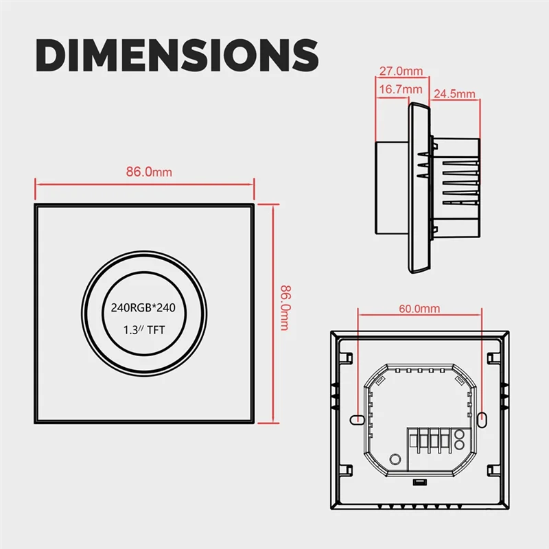 AA87 Wifi Smart Home Tombol Pemanas Termostat untuk Ketel Gas Air Pemanas Listrik Pemanas GC-Boiler