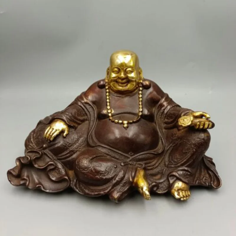 

New Red Copper Gilded Ruyi Miley Buddha