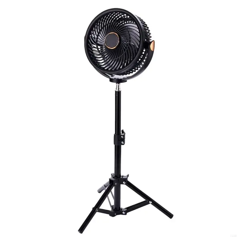 

J1HF Перезаряжаемый вентилятор клипа со светодиодным ночным светом USB Powered 5 Speeds 8000 мАч тихий охлаждающий вентилятор в