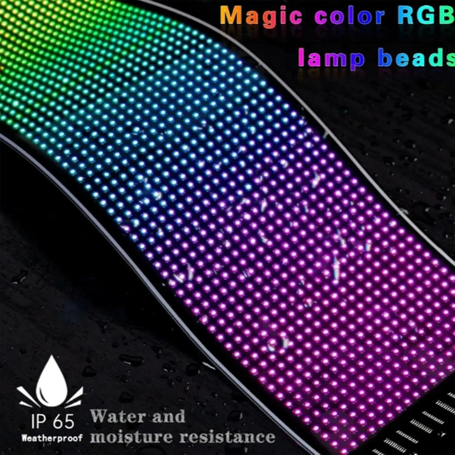 Panel Piksel Matriks LED Iklan Terang Bergulir Tanda LED RGB Fleksibel USB 5V LED Tanda Mobil Kontrol Aplikasi Bluetooth Jarak Jauh
