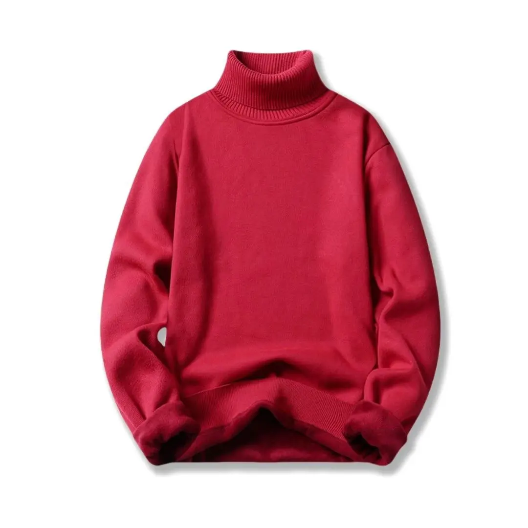 2025 nova camisola masculina pullovers coreano inverno quente o pescoço camisola de alta qualidade legal topo de gola alta camisa de fundo de malha