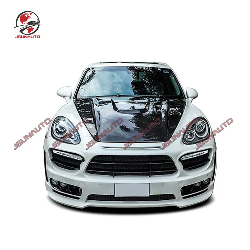 For Cayenne 958.1 Front Bumper Wide Wheel Eyebrow Fenders HM Style Side Skirts Rear Bumper With Exhaust Body Kit For 958 11-14