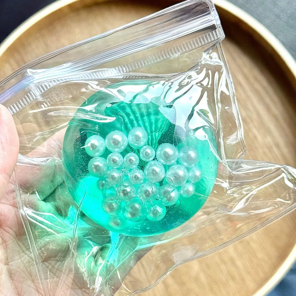 Taba Squishy Pearl Shell Balles anti-stress Jouet sensoriel Fidget Jouets spongieux à montée lente pour enfants et adultes Squeeze Relax Cadeau d'anniversaire