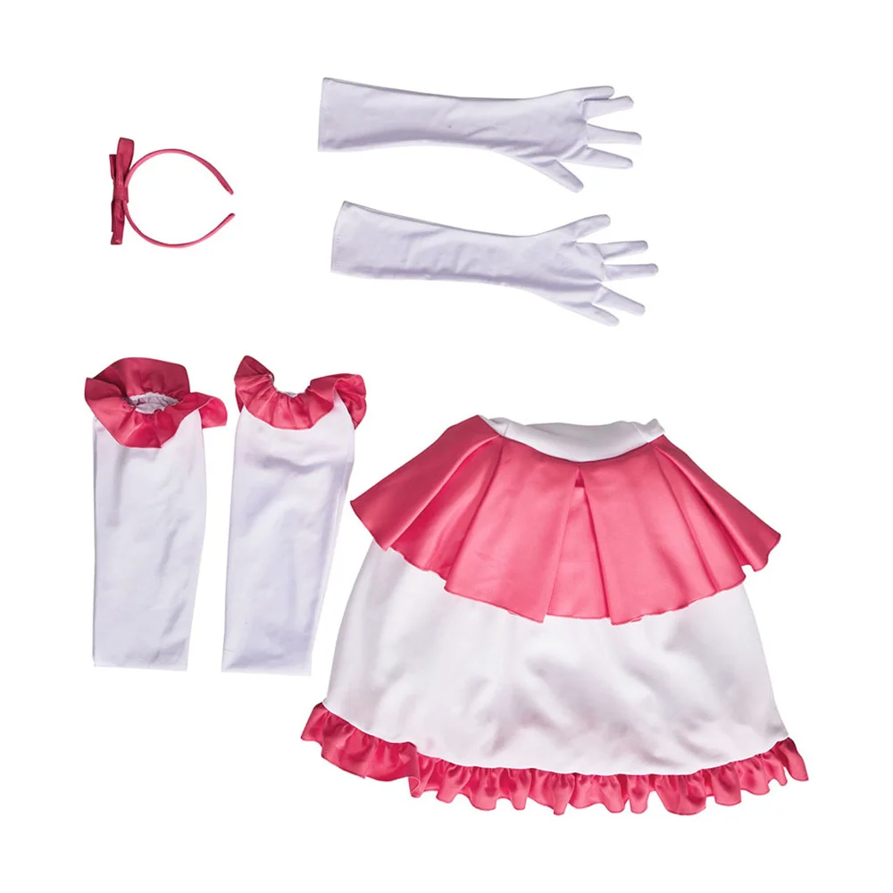 Perfect Blue Mima Cosplay Costume  Pink Strapless Tube Dress with Stockings and Gloves Outfit Halloween Carnival Party  Outfit