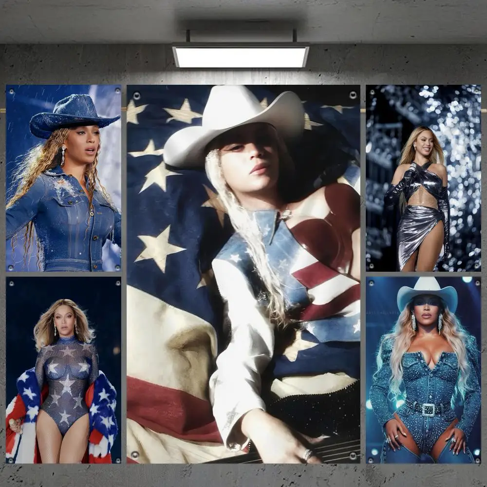 

B-BeyonceS American singer Flags 3x5 Ft custom Banner for Garage Door room decor Wall Out Decoration With Metal buckle
