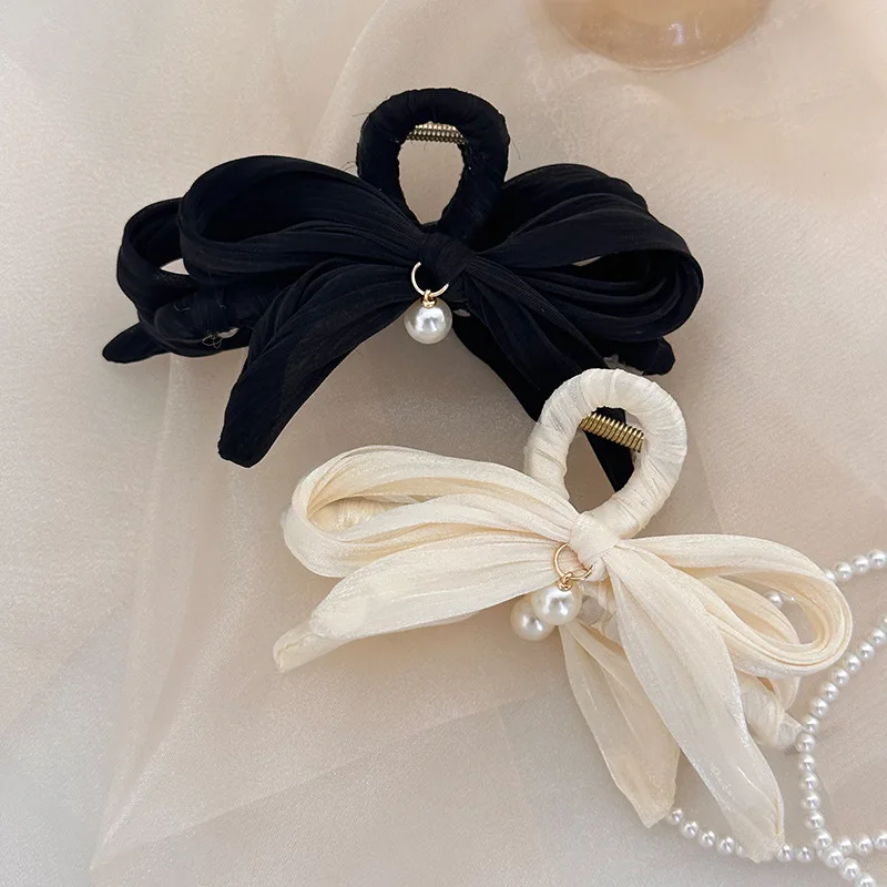 Hair accessories pins and clips claws for women girl bow pearl Ribbon popular new in Gift Korean kpop adults fashion Crab trendy