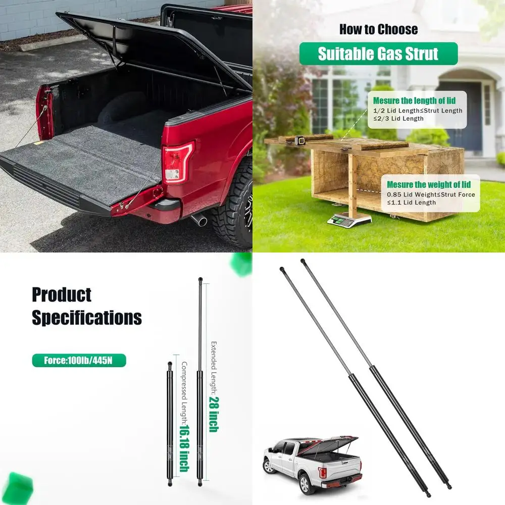 

Сверхмощные 28 газовых стоек, грузоподъемность 400 фунтов, пара для крышек Tonneau, прицепов, крышек и многого другого