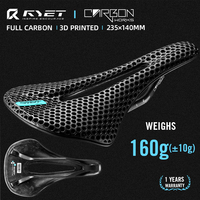 RYET Carbon Fiber 3D Printed Bike Saddle Super Light Road MTB Mountain Racing Seating Bicycle Seat Cushion Cycling Accessories