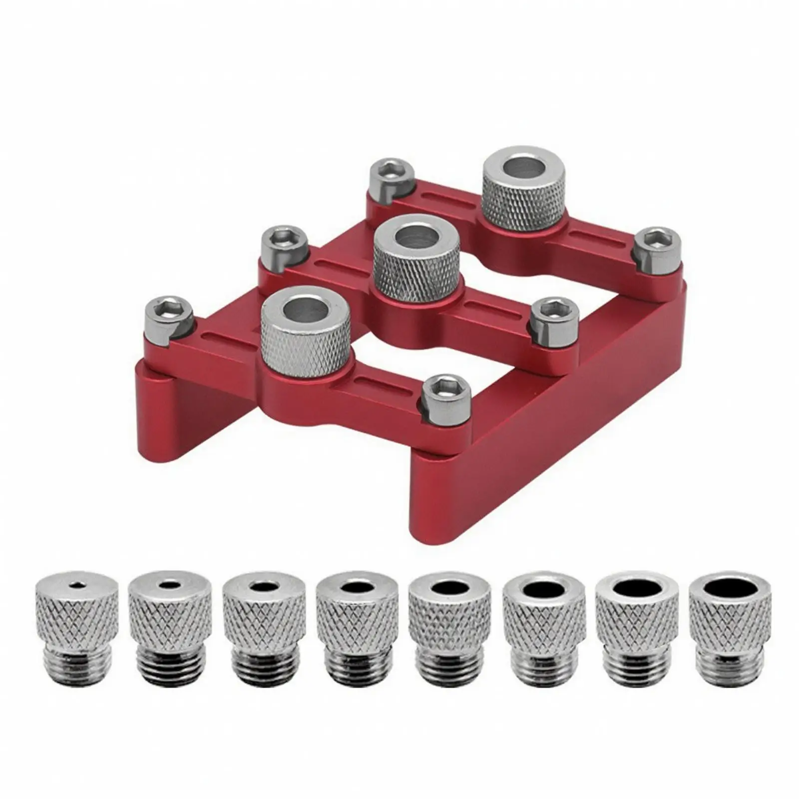 Dowel-Joint Jig Metal 90-Degree Doweling Jig Easy to Position Adjustable Hole Guide for Furniture Makers, Home Workshop, Cabinet