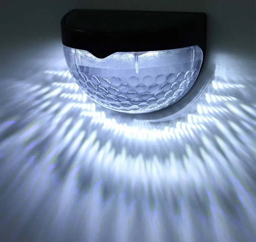 Luces solares Luces de paso solares Luces de jardín de energía solar LED impermeables al aire libre Decoración de lámpara para Patio Escalera Jardín Patio valla