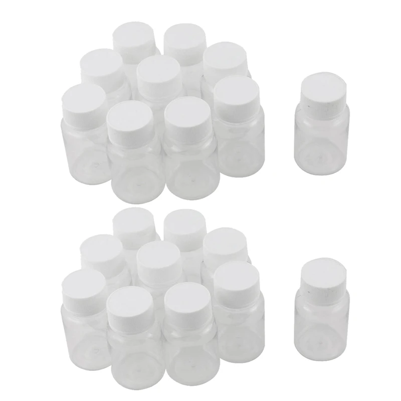 

200Pcs Refillable Bottles 15Ml Plastic PET Clear Empty Seal Bottles Container With Screw Cap