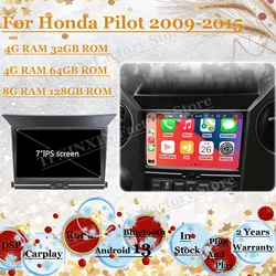 Radio Multimedia con navegaciรณn GPS para Coche, unidad principal con Bluetooth, Android, para Honda Pilot 2009, 2010, 2011, 2012, 2013-2015