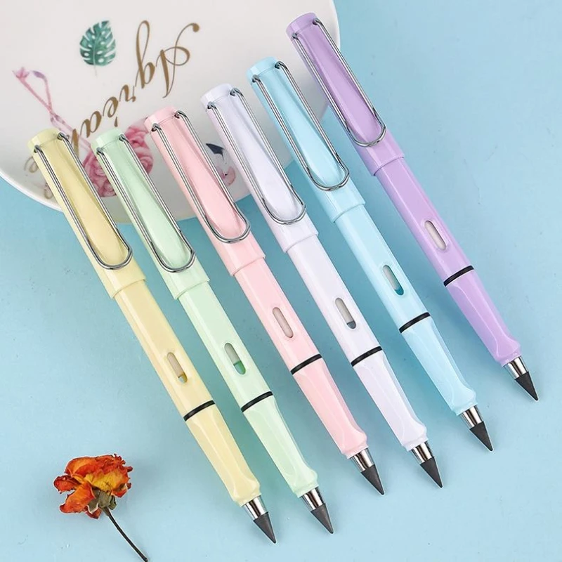 Высококачественный вечный карандаш Macaron, цвет, бесплатная резка с ластиком, небьющийся карандаш для студентов, школьный рисунок, письмо HB