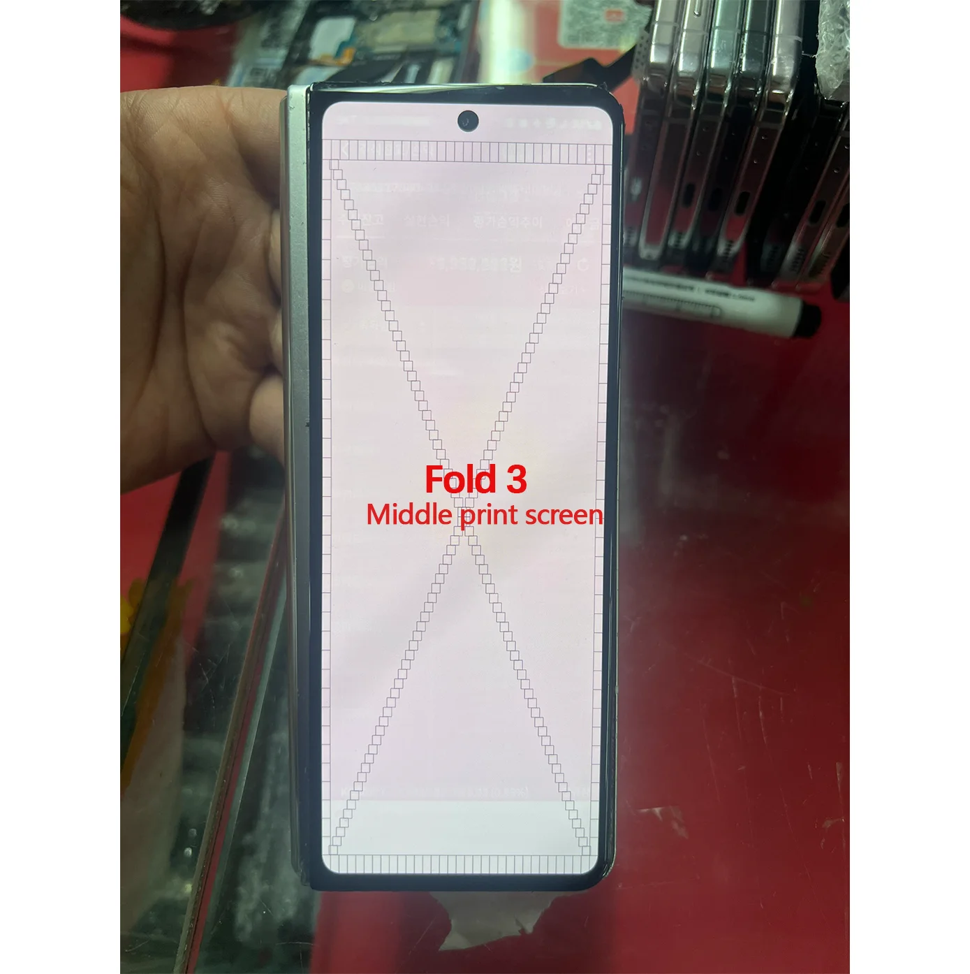 AMOLED With Defect Fold 3  LCD For Samsung Z Fold 3 Small LCD Display Touch Screen Digitizer No Frame