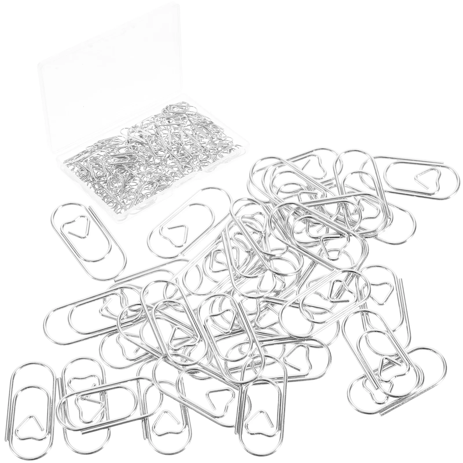 150 Pcs Love Paper Clip Mini Clips Cute Creative Shaped Paperclips Bulldog Office