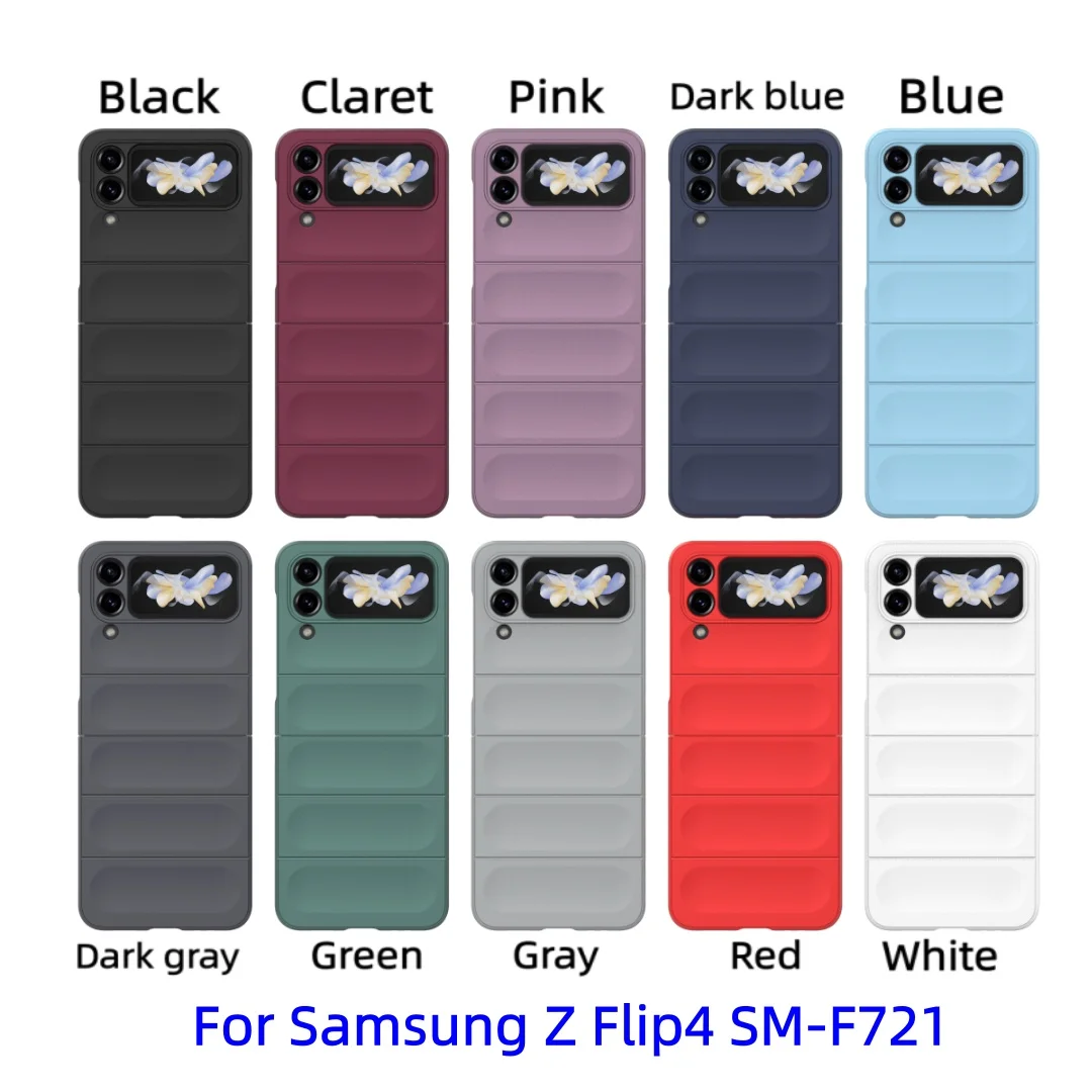 For Samsung Galaxy Z Flip 3/4/5/6/7/8 ZFlip7FE phone Back case Soft shell Anti fall airbag protective cover Rear shell zflip5/6