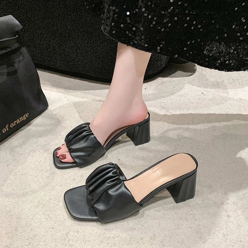 Sandal wanita hak tinggi Stiletto rok sedang mewah modis Chic sandal pesta pernikahan sepatu elegan pernikahan desainer seksi