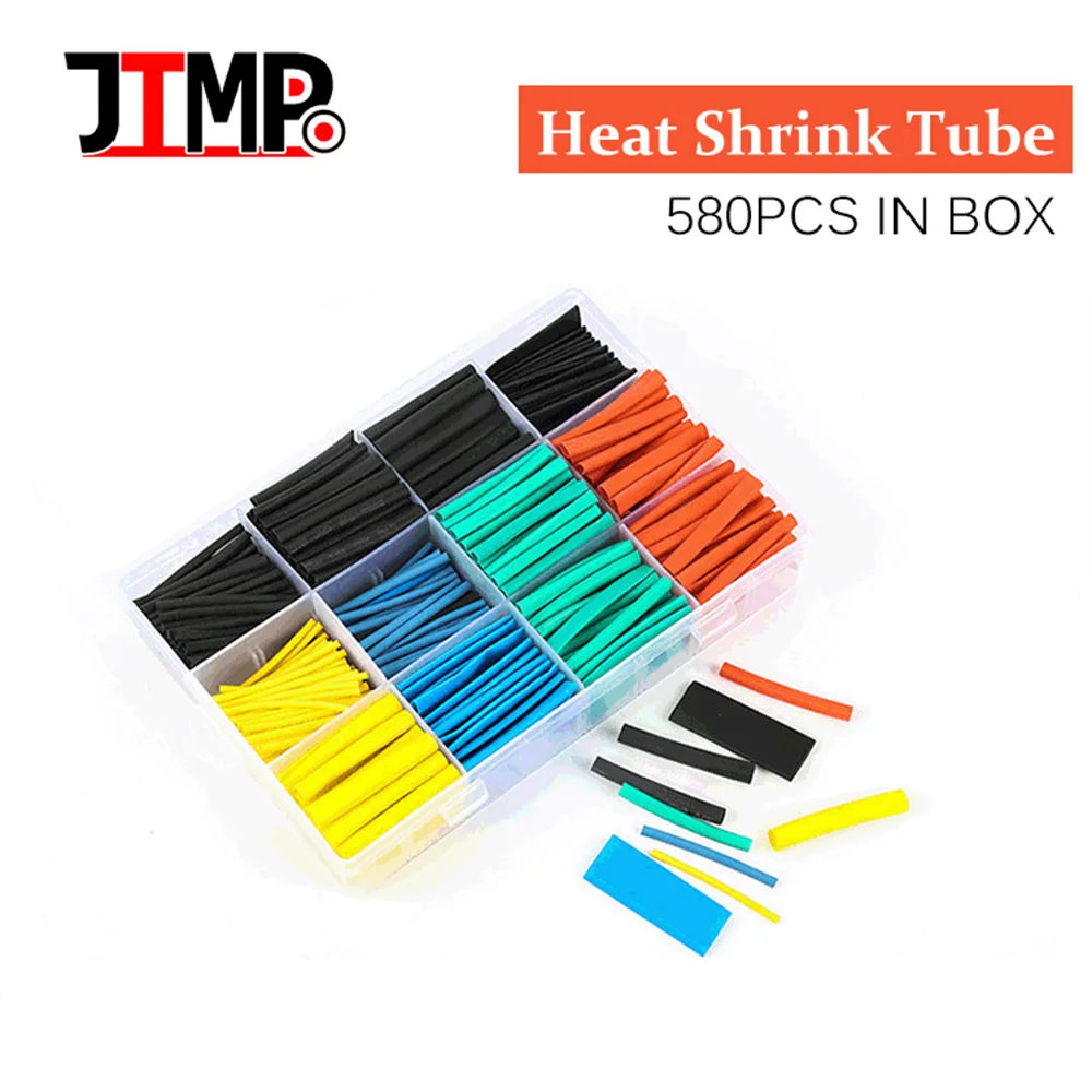 127-580pcs Shrinkable Heat Shrink Tubes kit Thermoresistant Heat-Shrink Tubing wrap Cable Insulation Sleeve Electrical Connect