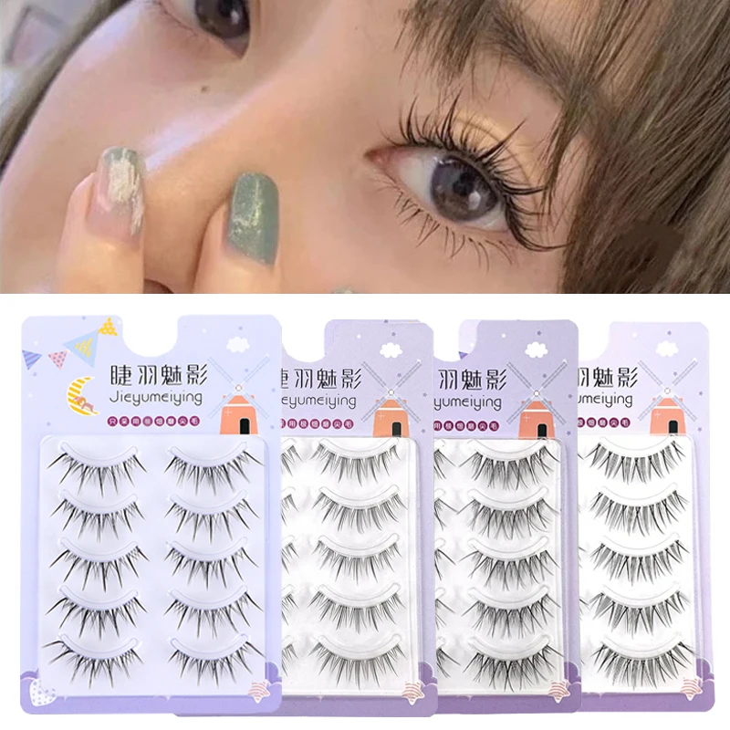 False Eyelashes Little Devil Fairy Manga Lashes Cross Messy Lash Extension Cross Natural Mink Eyelashes Daily Makeup