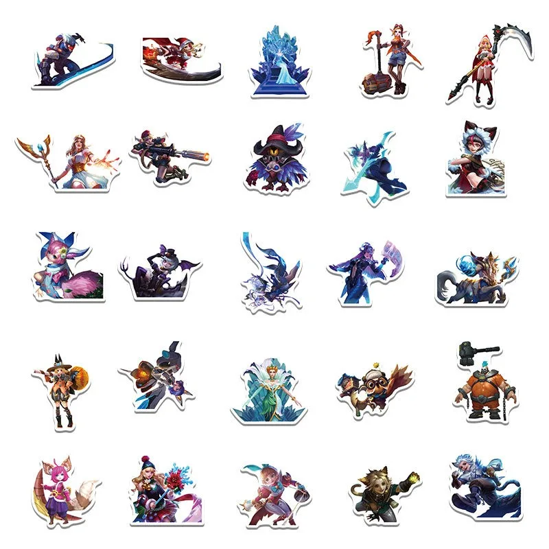 50pcs Mobile Legends Stickers Suitcase Water Cup Stationery Mobile Phone Car Scooter Laptop Refrigerator Decoration Sticker