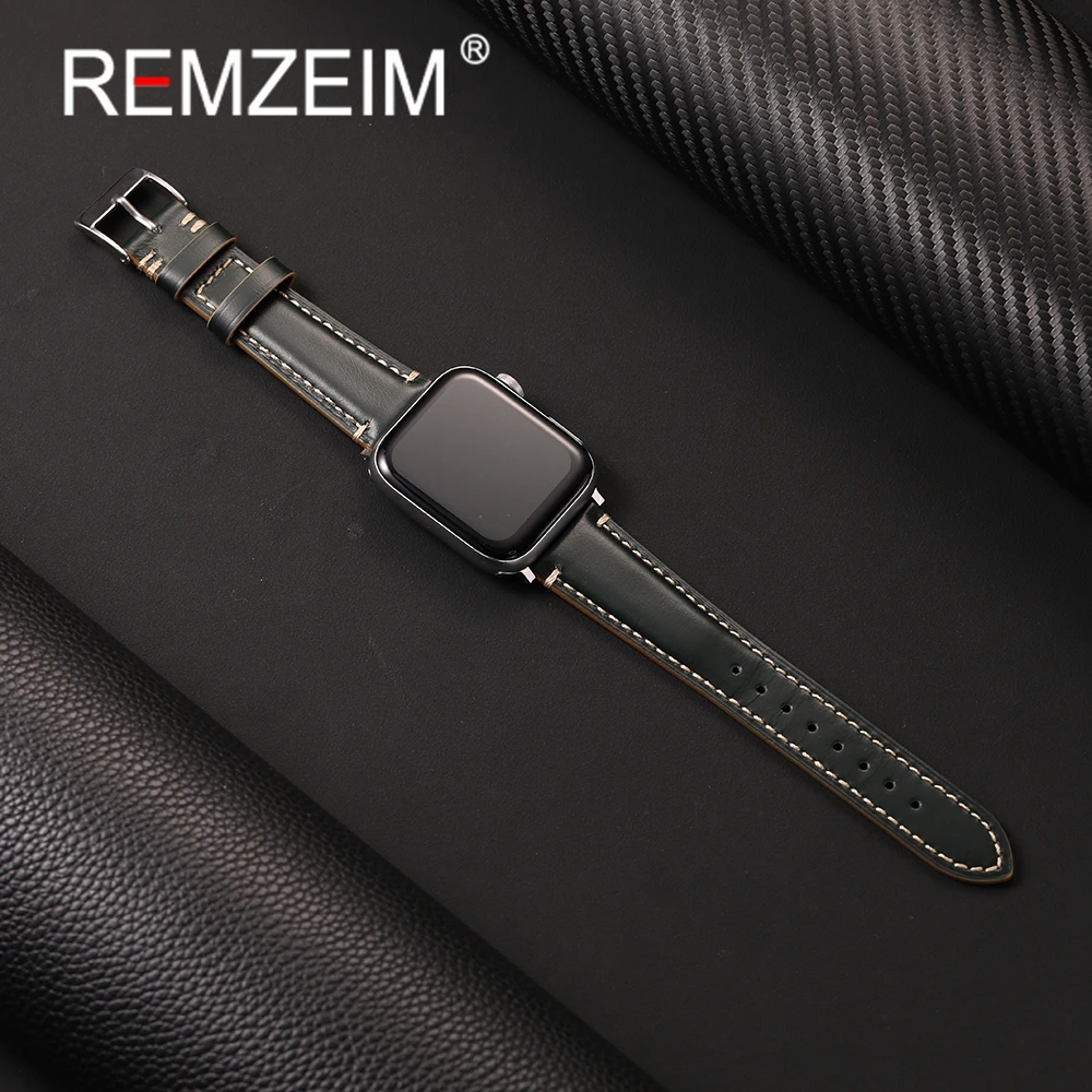 ソフト本革時計ストラップ Apple Watch シリーズ 1-10 SE ウルトラリストベルト Iwatch 49/46/45/44/42/41/40/38 ミリメートルリストバンド