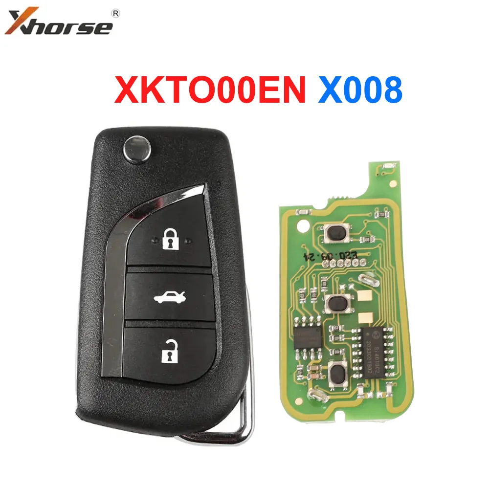 

1pcs/lot Xhorse XKTO00EN X008 Univeral Wire Remote Key for Toyota Car Keys XKTO00EN 3 Button for VVDI Mini Key Tool