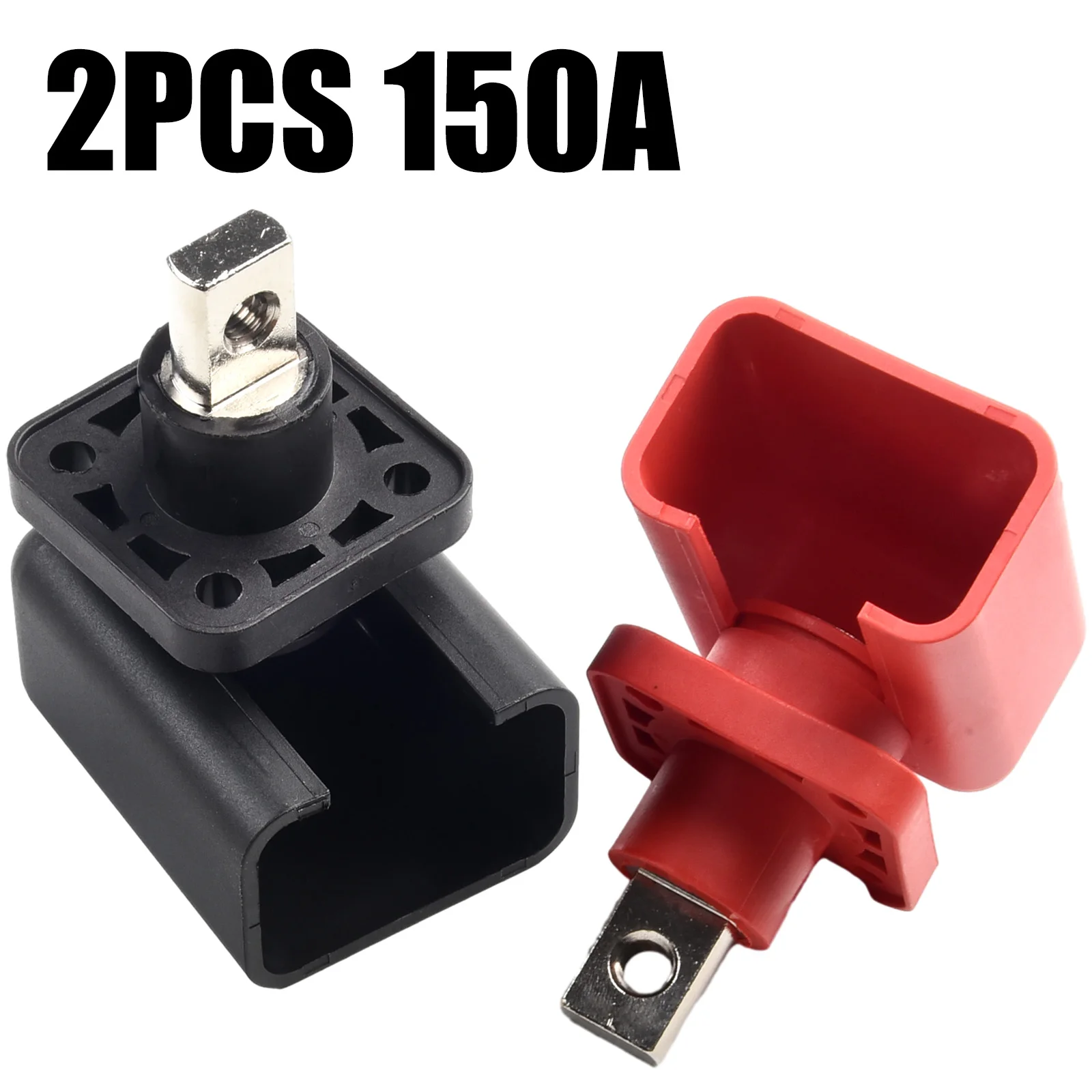 2pcs Battery Connector Energy Storage Cooper 150A Black Red Lithium Binding Post High-current Accessories AC500V