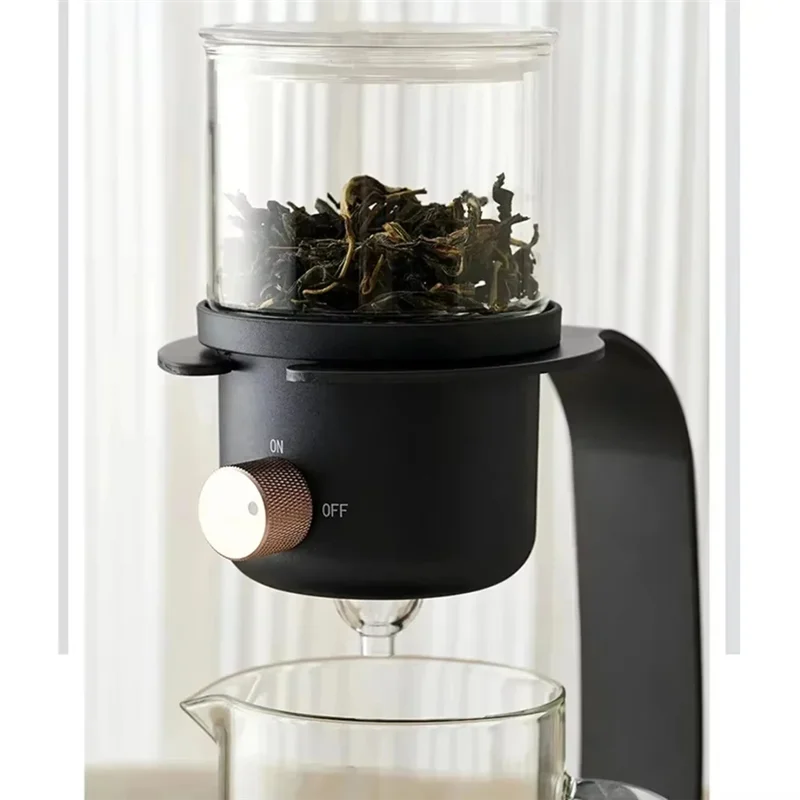 Teiera in vetro ABKO per birra pigra - Teiera ai fiori con filtro antigoccia, ideale per tè e caffè appena macinato, uso domestico