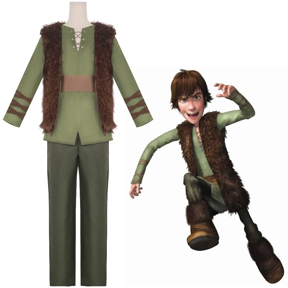 

Hiccup 2D Cosplay Costume Male Dragon Trainer 3 Cosplay Costume Role-Playing Comic Convention Outfit