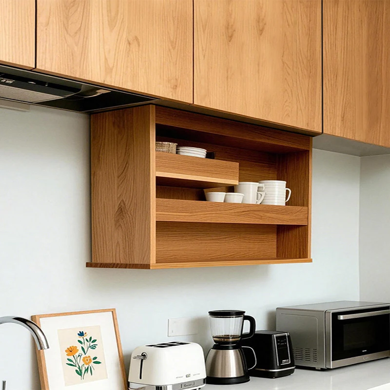 Electric Back Mounted Lift System Smart Remote Vertical Telescopic Three Section Rails For Kitchen Cabinet Durable