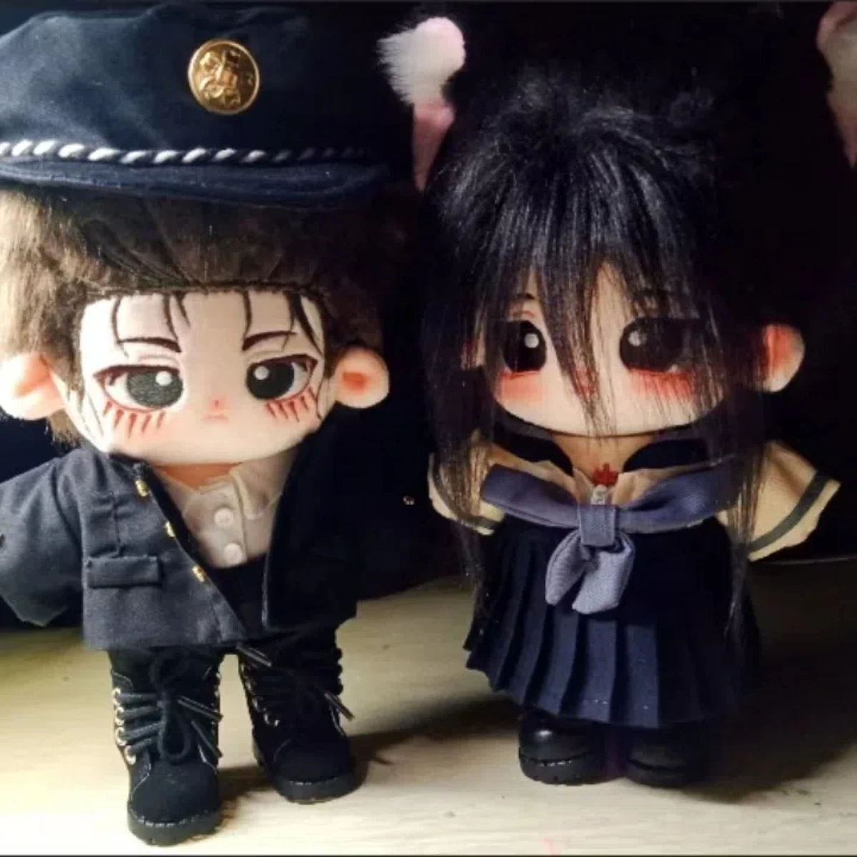 Stuffed 20cm Attack on Titan Eren Jaeger Mikasa Ackerman Anime Figure Cosplay Plush Dress-up Doll Toys Cute Gifts