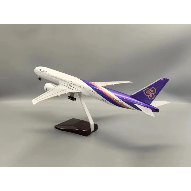 2025 جديد 1/157 مقياس 47 سنتيمتر بوينغ 777 تايلاند نموذج طائرة الراتنج الطائرة مع عجلات معدات الهبوط جمع عرض هدية #3