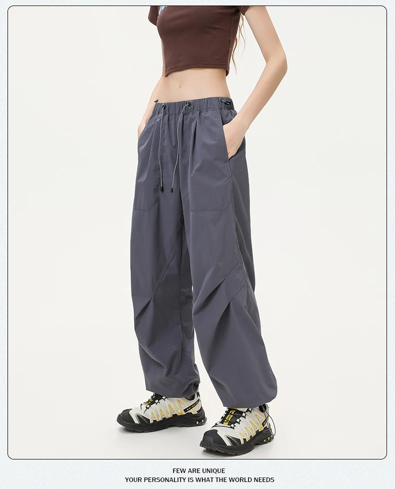 CHRLCK Women's Quick Drying Hiking Pants Spring Summer Fashion Cargo Pants Loose Fishing Camping Cycling Trekking Trousers