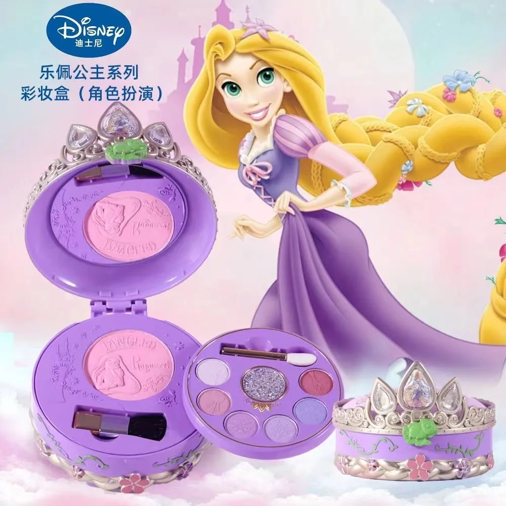 Disney niñas frozen princesa elsa anna cosméticos reales conjunto de belleza juguete con caja niños princesa juguetes de moda princesa campana regalo