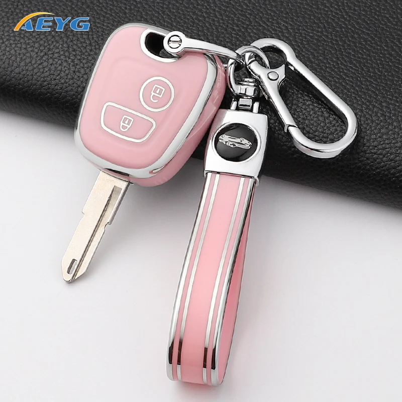 TPU Car Key Case Cover For Peugeot 106 107 206 207 307 Citroen C1 C2 C3 C4 XSARA PICASSO Keychain for Toyota AYGO Key Protector