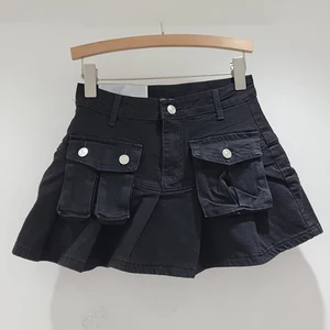 Deat Skirts Women's denim flaps asymmetrical pockets Plisada the short line Cargo minisa 2025 Spring New Fashion 29L6949 8 Main Sales Skirt Position - №2