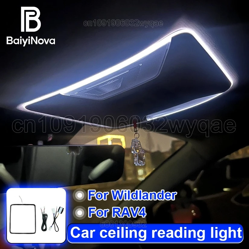 RGB LED Car roof reading light for Toyota RAV4 Wildlander, 72 colors can control the atmosphere lights, Car interior accessories