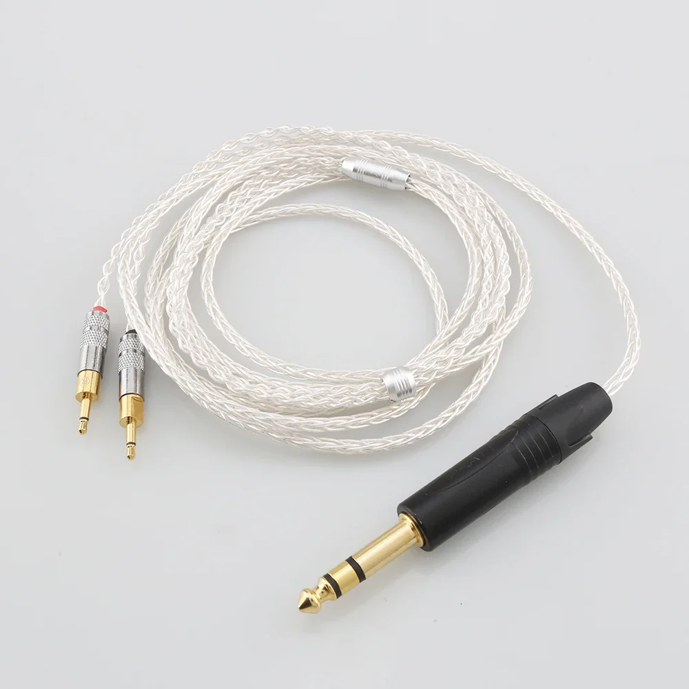 XLR-кабель из чистого серебра для Sennheiser HD700, высококачественный аудиокабель для обновления наушников, 2,5 мм, 4,4 мм, 3,5 мм, 8-ядерный XLR-кабель из чистого серебра для Sennheiser HD700, высококачественный аудиокабель для обновления наушников, 2,5 мм, 4,4 мм, 3,5 мм, 8-ядерный
