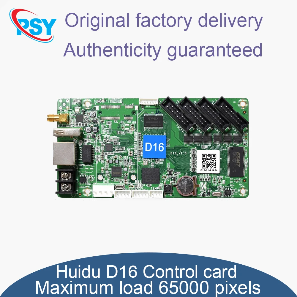 

Huidu HD-D16 Full-color Led fullcolor Display Asynchronous Control Card WiFi Mobile App Video Controller Load 65000 pixels