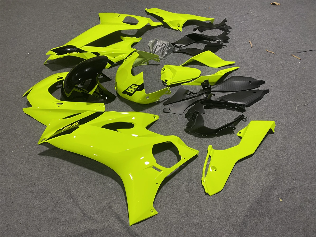 Motorcycle fairing fits to YZF-R6 2017 2018 2019 2020 2021 YZF600 17 18 19 2021 year body fairing Fluorescent yellow Black