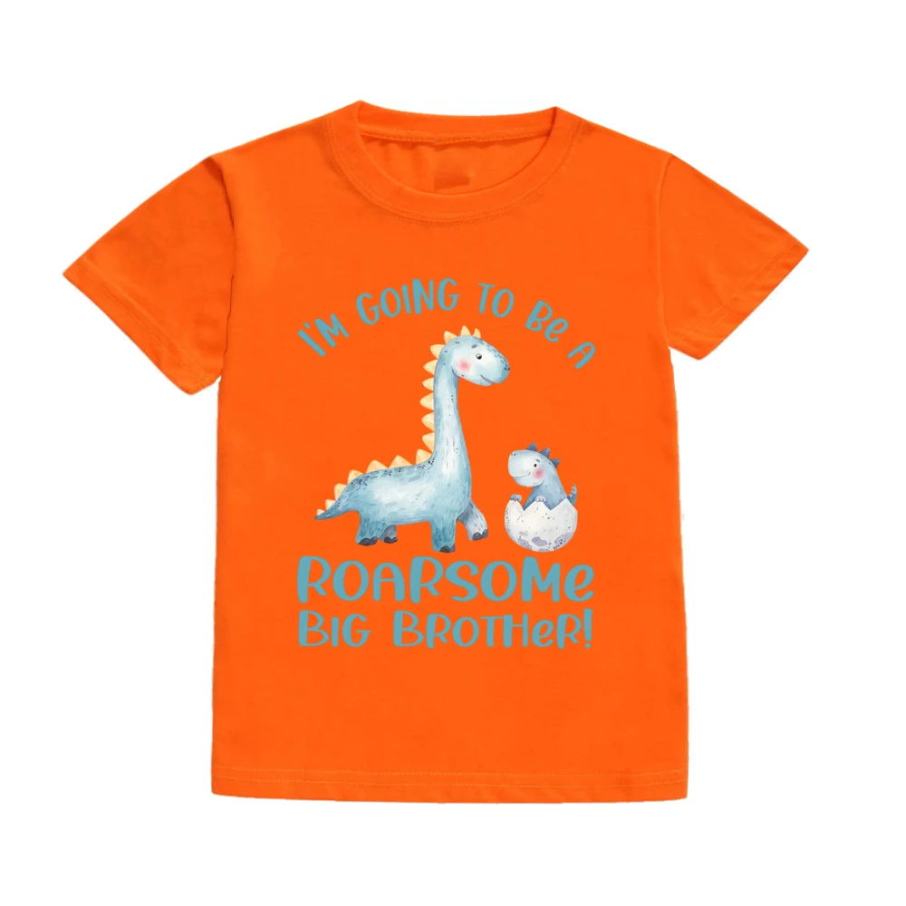 I\'m Going To Be A Big Brother Dinosaur T Shirt Baby Announcement Idea Boys Dinosaur Short Sleeve Tshirt Clothes Big Bro Gift