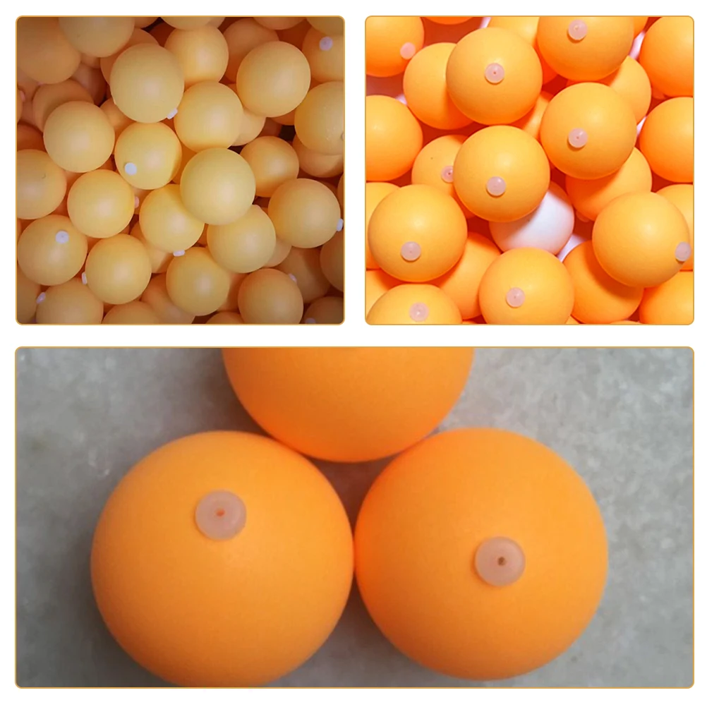 

100pcs Table Tennis Balls Yellow Perforated Plastic Pong Balls ABS Material for Practice Machine Table Tennis