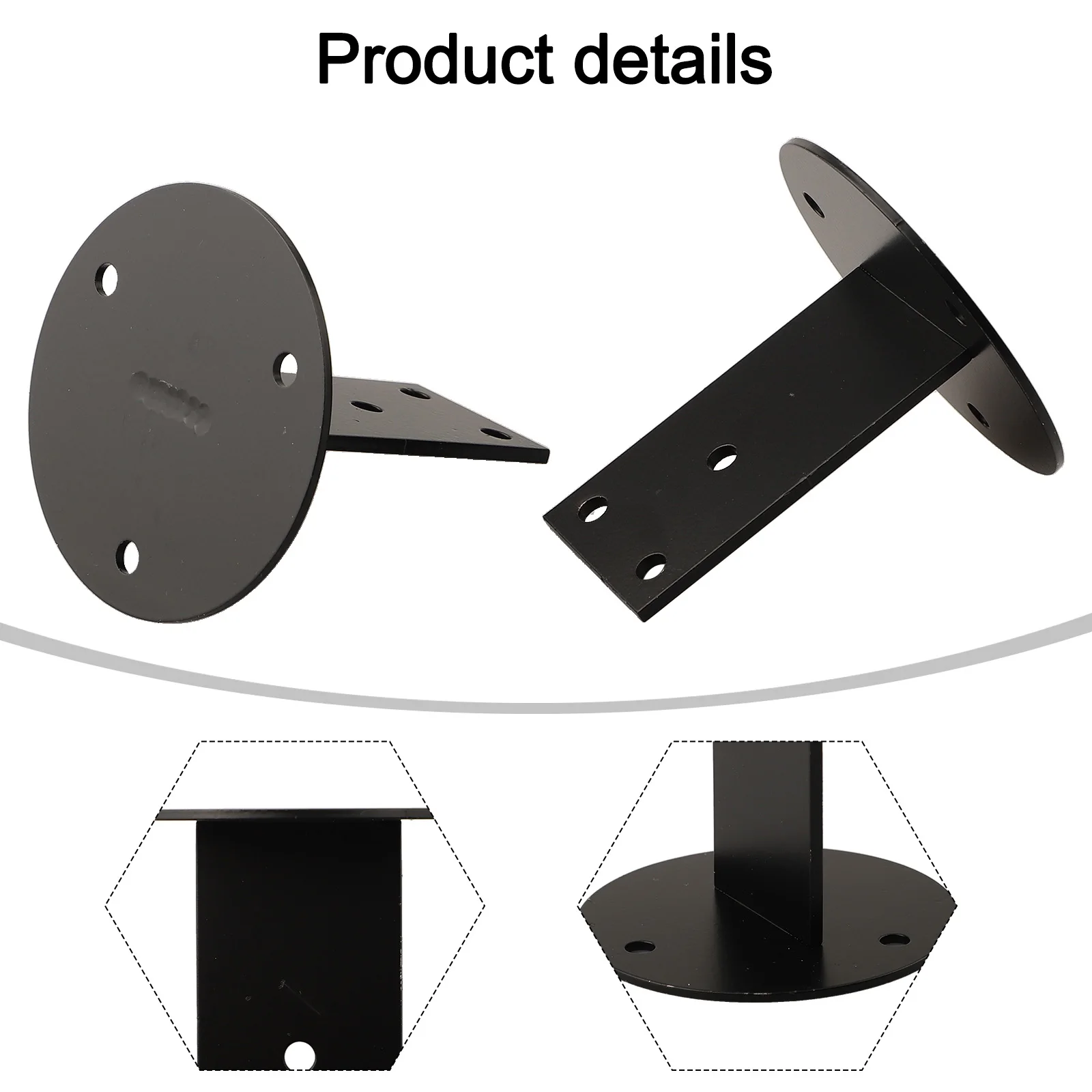 For Dance Studios For Gardens Handrail Brackets Garden Use Home Use Support Bracket Black Finish Easy Installation