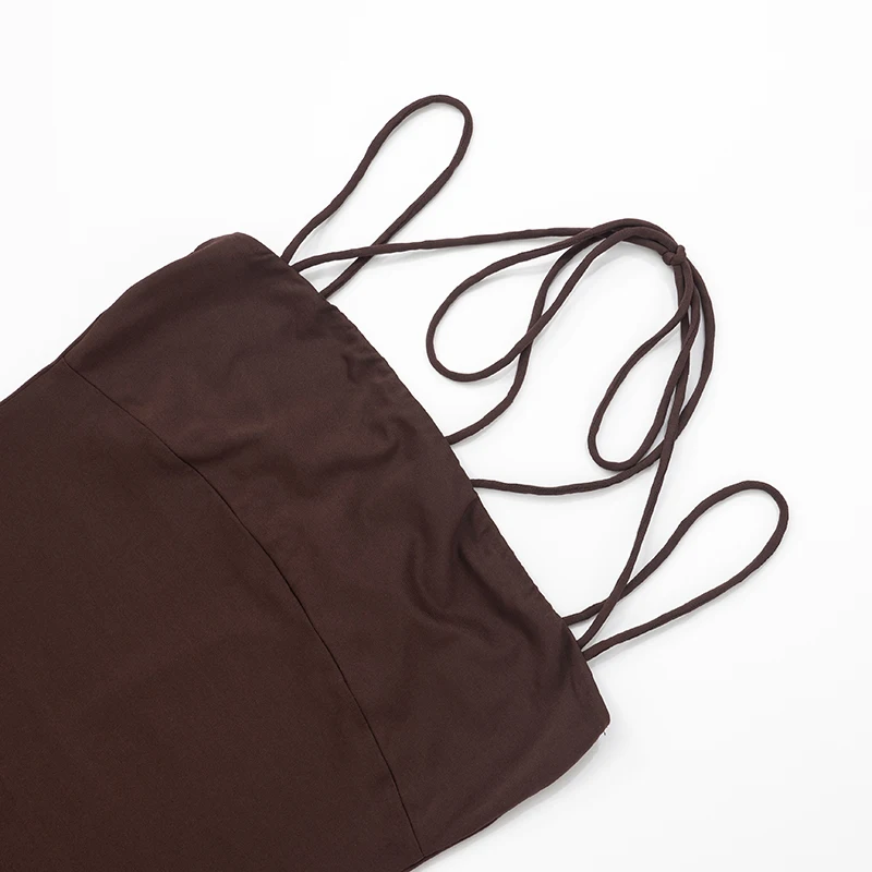 CUTENOVA Frauen Sommer Neue Einfarbig Square Neck Doppel Straps Sexy Paket Hüfte Mini Kleid Lässig Bequem Und Elegant