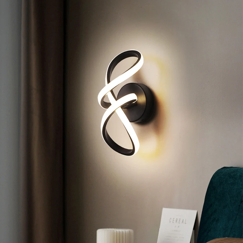 

LED bedside wall lamp home living room bedroom room Living room hotel aisle background wall light decorative lamps