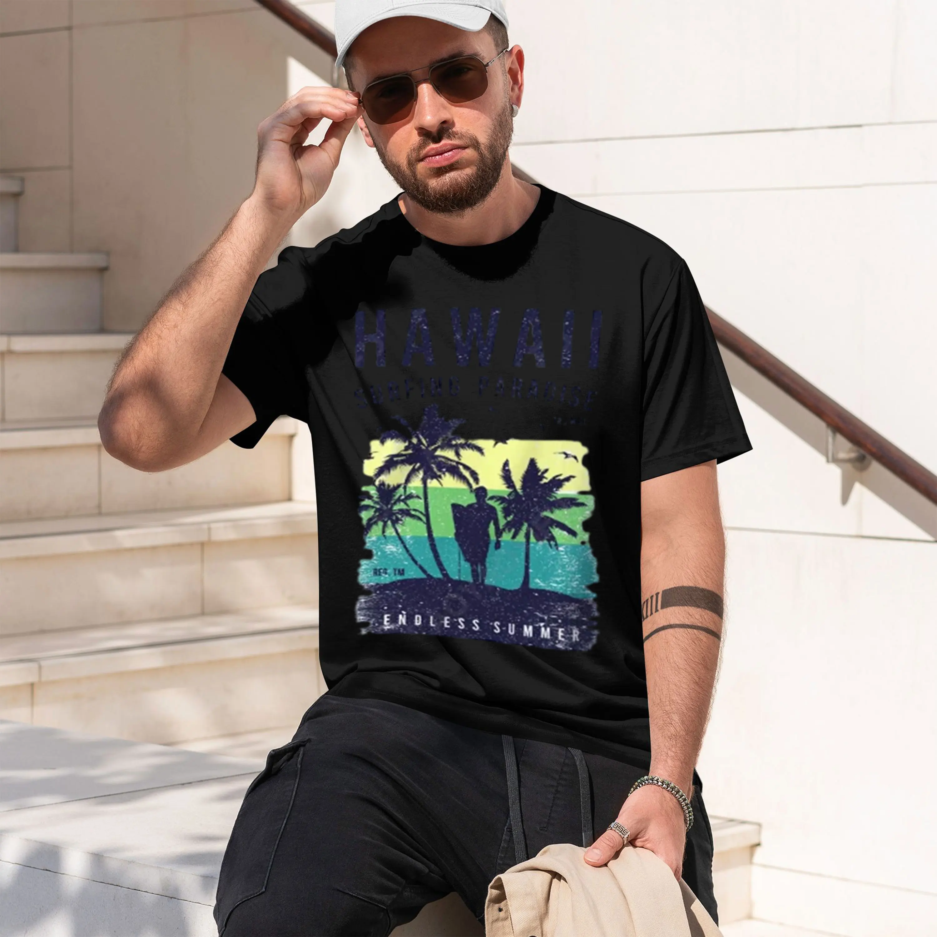 Hawaii Surfing Paradise Endless Summer Grh T Shirts Woman Man Outors High Quty T-shirt Fashion Casual Tops Tee 2026 New Model Me