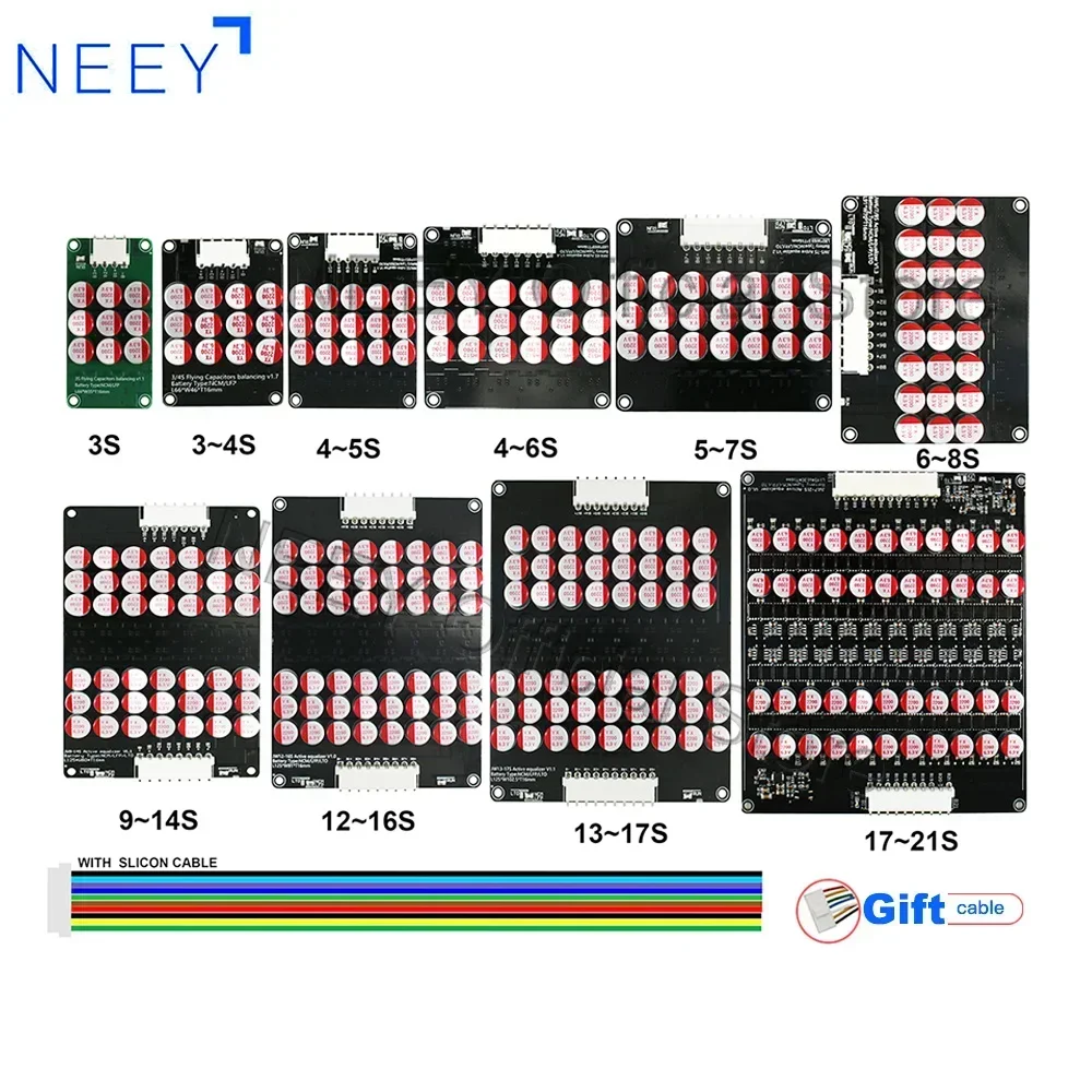 

NEEY 5A Equalizer Balancer 3S 4S 5S 6S 7S 8S 10S12S 14S 16S 17S 18S 19S 20S 21S Lifepo4/Li-ion/LTO Battery Energy Capacitor